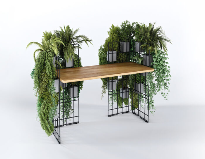 Bureau design végétalisé, cocon acoustique
